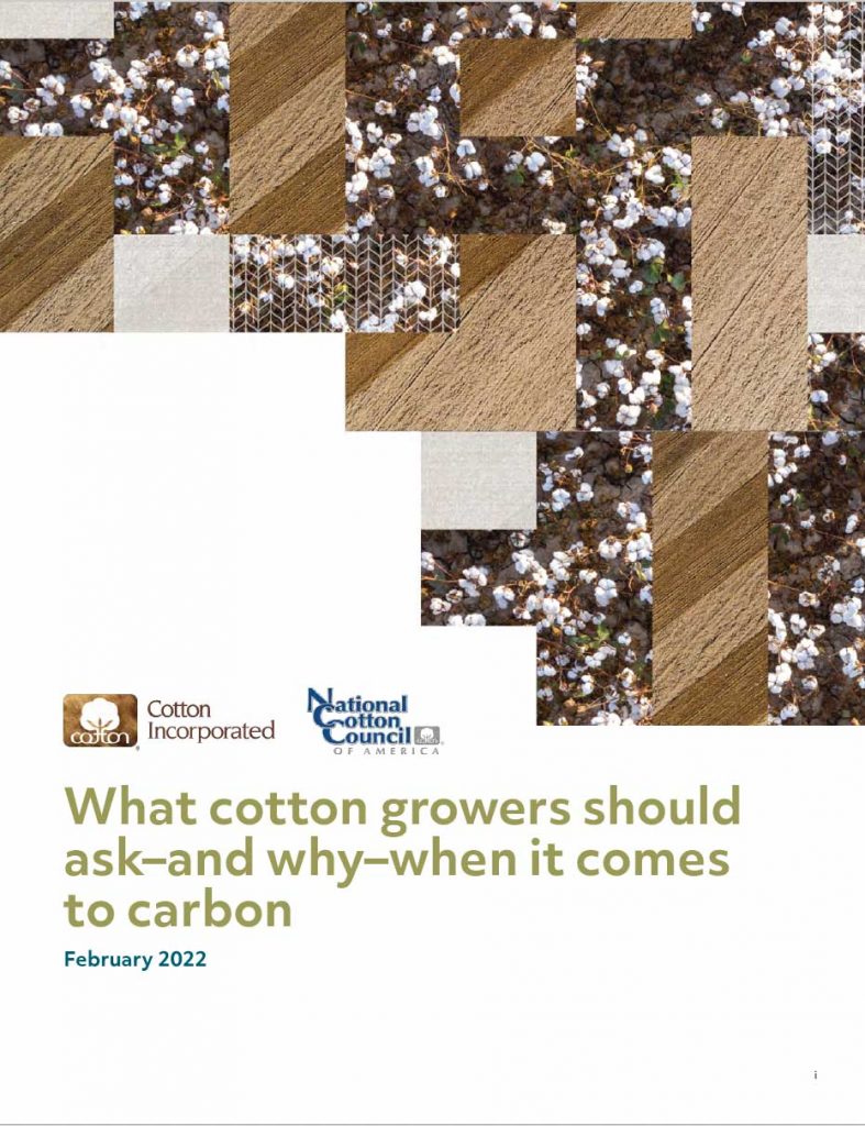 "What to Cotton Growers Should Ask About Carbon" Report Cover